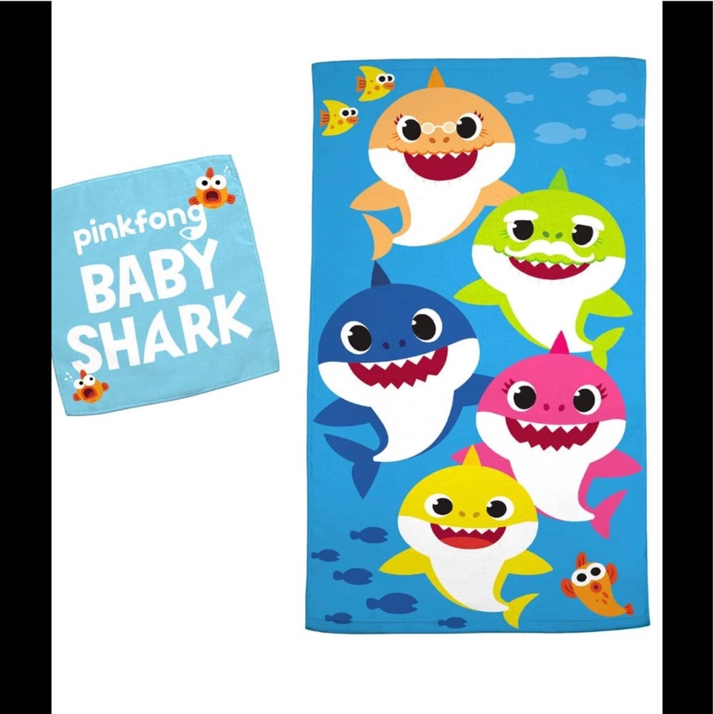 Baby shark towel